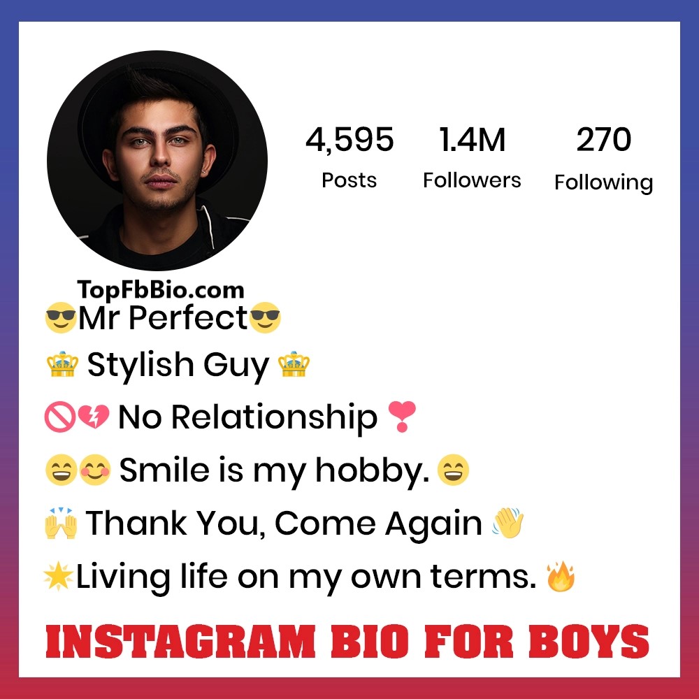 Instagram Bio for Boys
