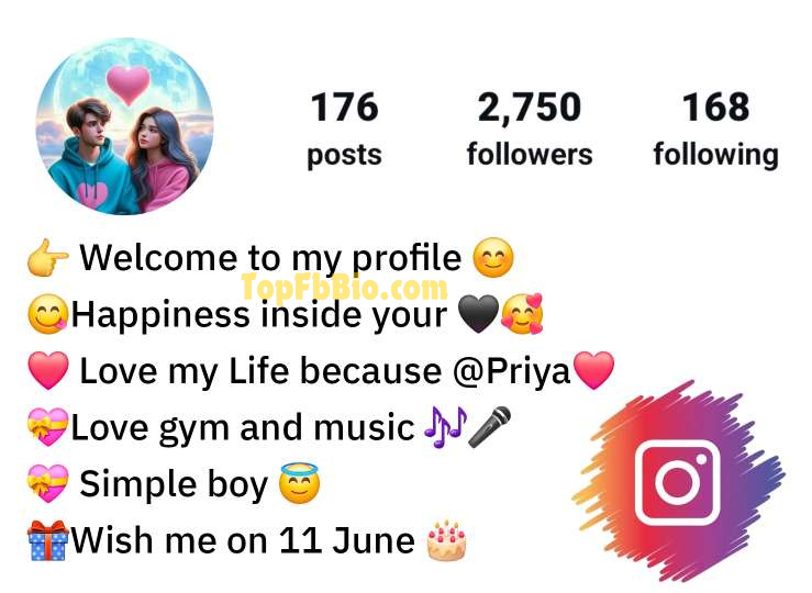 Romantic instagram bio