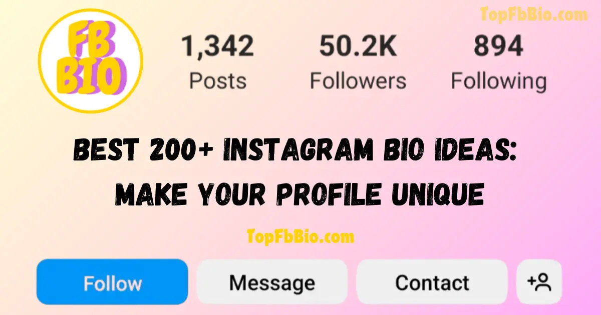 Instagram Bio idea