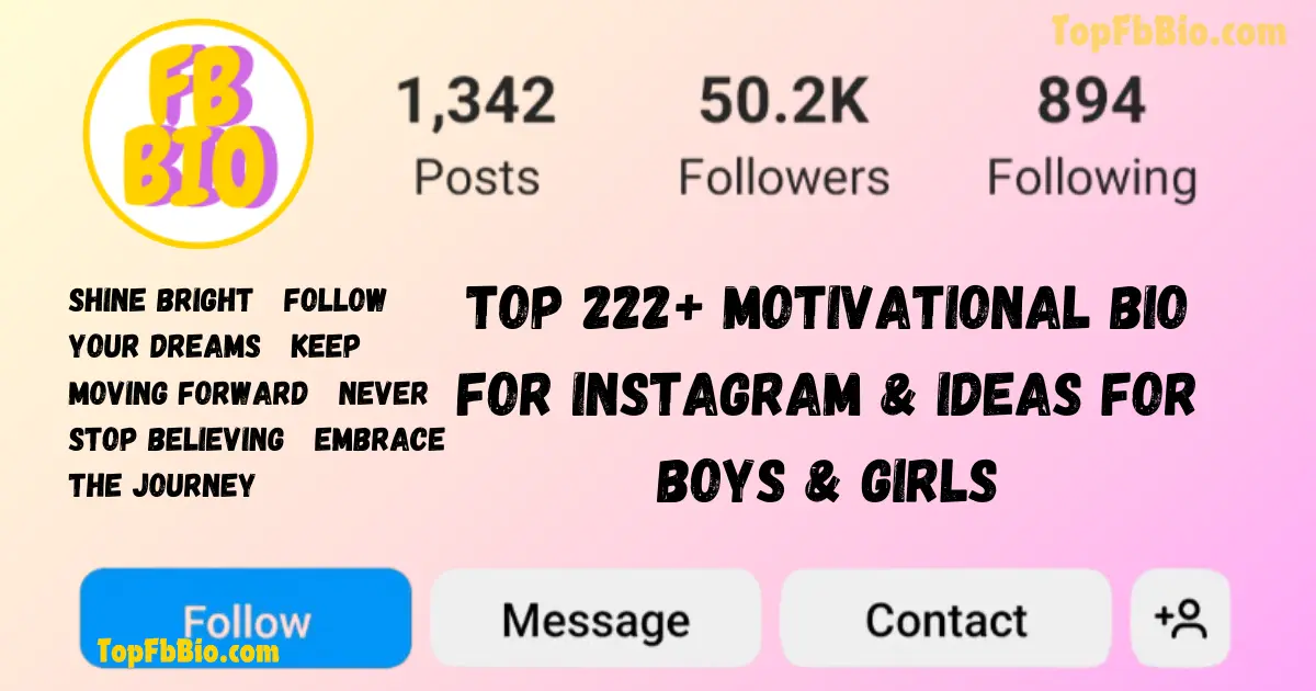 Motivational Bio for Instagram
