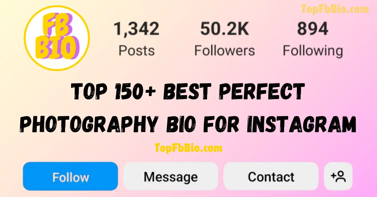 Photography Bio for Instagram