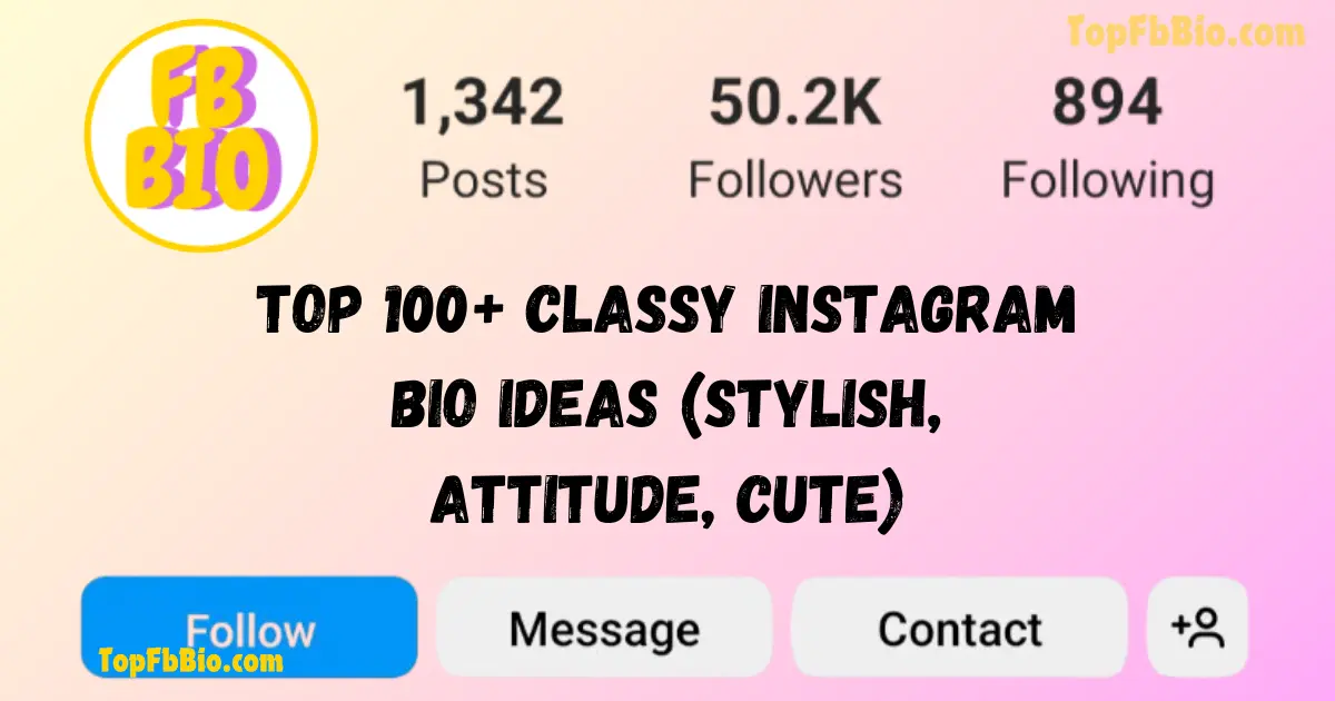 Classy Instagram Bio Ideas