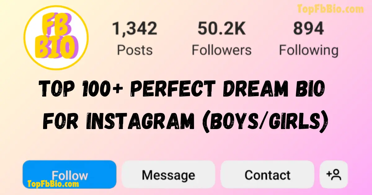 Dreams Bio for Instagram
