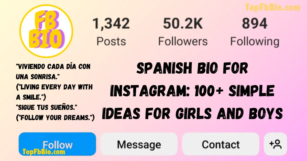 Spanish Bio for Instagram